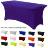 1pc Rectangular Polyester Tablecloth, Elastic Fabric Material, Tight Fit And Wrinkle Resistant, Hand Washable And Machine Washable, Suitable For Wedding, Birthday, Trade Show And Event Decoration Solid Color Banquet Table Cover